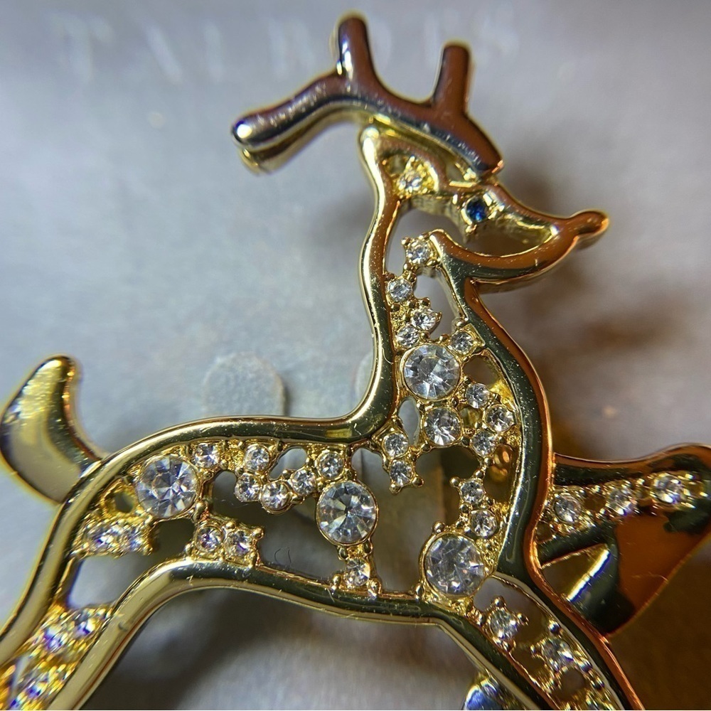 🦌Talbots Reindeer Rhinestone Brooch NWT - Picture 5 of 7